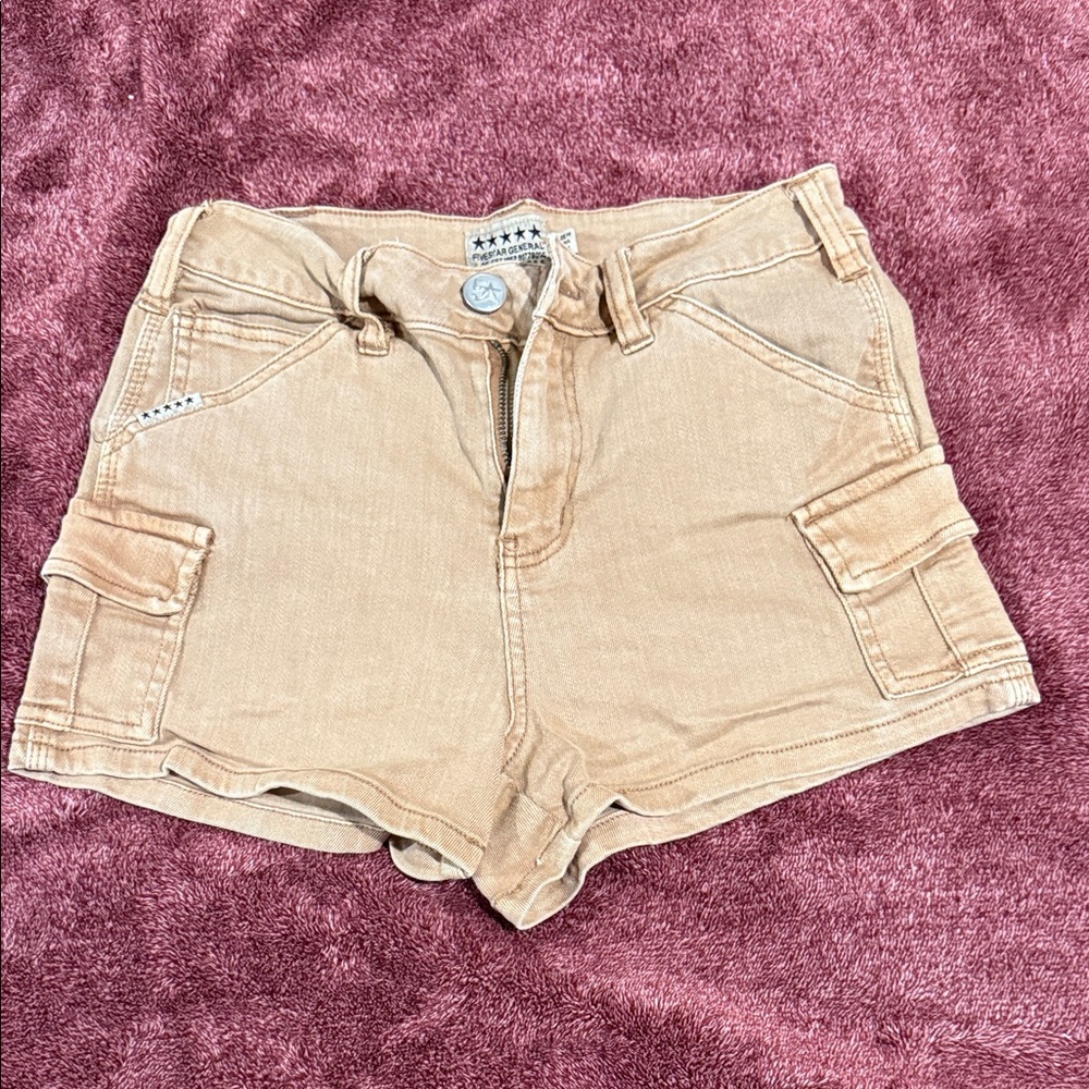 Women's Tan Cargo Shorts